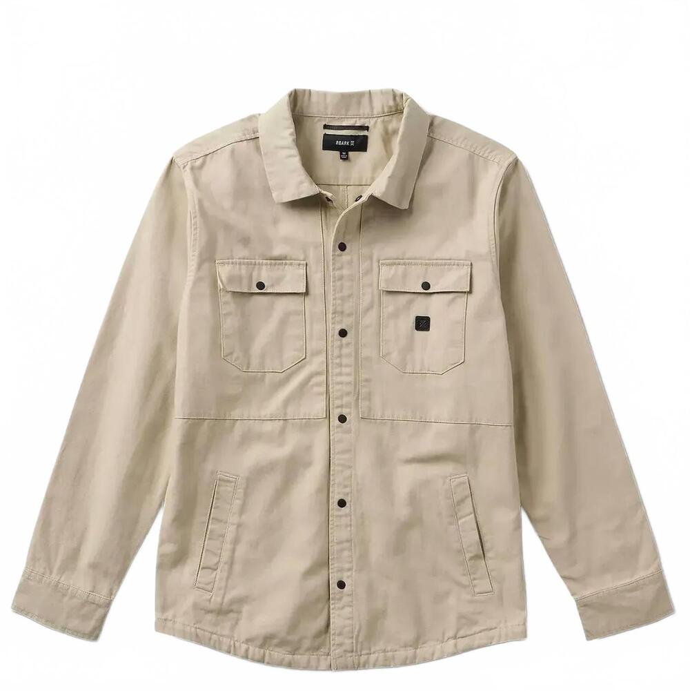 NEW ROARK men's hebrides unlined shirt jacket in fossil